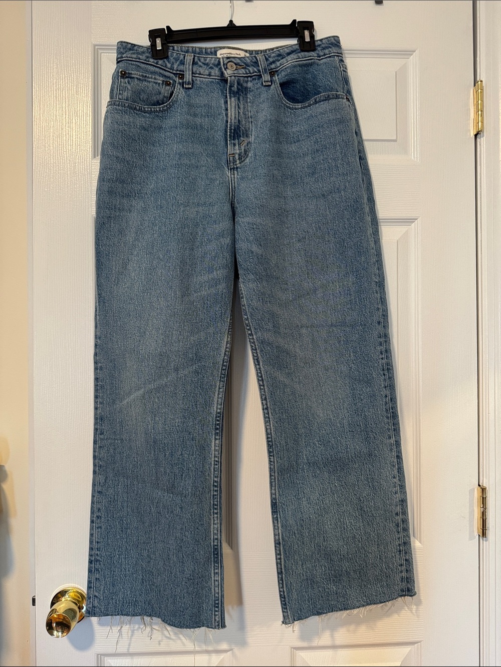 Abercrombie & Fitch Light Blue High-Rise Relaxed Jeans